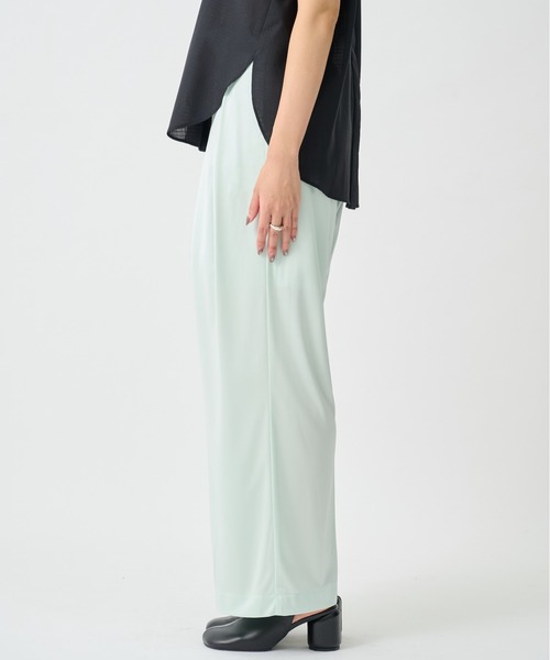 CITY TOKYO（シティトウキョウ）の「【CITY TOKYO/シティートウキョウ】Triacetate Smooth Pants/トリアセテートスムースパンツ（スラックス・レディース・ブラウン/ミント・2/1）」の16枚目の写真
