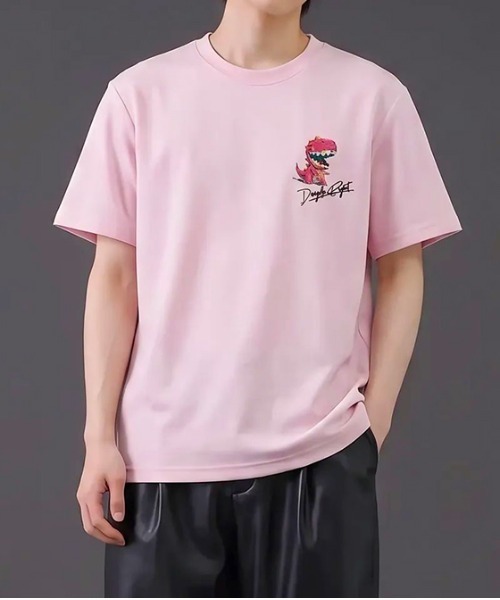 revertical(リバーティカル)の「ダイナソー キャラクター アートグラフィック バックプリント 半袖Tシャツ(Tシャツ/カットソー・メンズ・ピンク/ブラック/ホワイト・MEDIUM/LARGE)」の10枚目の写真