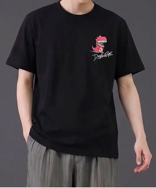revertical(リバーティカル)の「ダイナソー キャラクター アートグラフィック バックプリント 半袖Tシャツ(Tシャツ/カットソー・メンズ・ピンク/ブラック/ホワイト・MEDIUM/LARGE)」の15枚目の写真