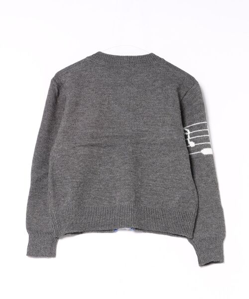 AsRiRe(アスリレイ)の「26aw 音符柄ジャガード配色ニットカーディガン(カーディガン/ボレロ・レディース・ブルー/ブラウン/グレー・M)」の4枚目の写真