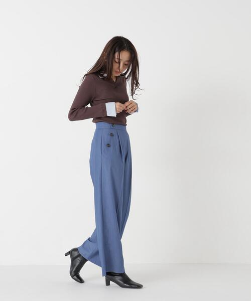 NATURAL BEAUTY BASIC(ナチュラルビューティーベーシック)の「<Oggi11月号掲載>デニムライク SETUP パンツ(その他パンツ・レディース・ネイビー/ブルー・MEDIUM/SMALL)」の6枚目の写真