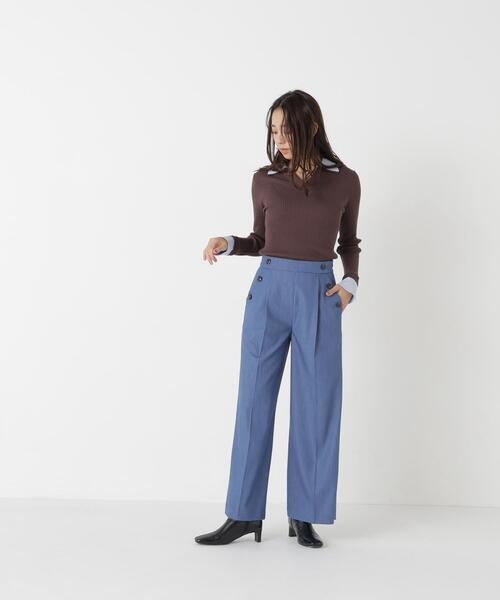 NATURAL BEAUTY BASIC(ナチュラルビューティーベーシック)の「<Oggi11月号掲載>デニムライク SETUP パンツ(その他パンツ・レディース・ネイビー/ブルー・MEDIUM/SMALL)」の11枚目の写真