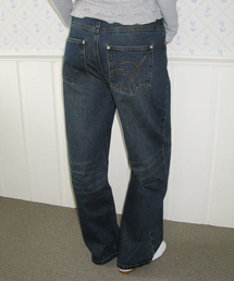 CLASSIC STRAIGHT DENIM PANTS BLUE