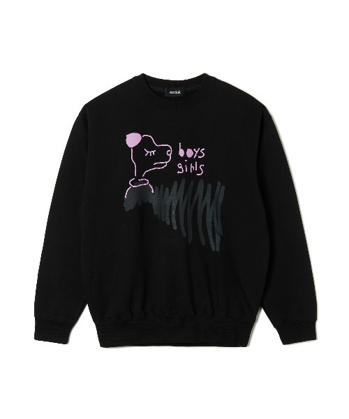 soduk（スドーク）の「boys and girls pull over / ボーイズアンドガールズプルオーバー（スウェット・レディース・ブラック/グレー・S/L）」の5枚目の写真