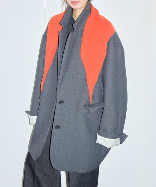 CITYSHOP(シティーショップ)の「ROUTINE SCARF:ストール(ストール/ショール・レディース・ブラウン/グレー/ブルー系その他/オレンジ/グリーン・FREE)」の9枚目の写真