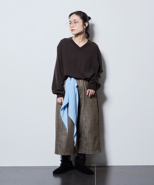 CITYSHOP(シティーショップ)の「ROUTINE SCARF:ストール(ストール/ショール・レディース・ブラウン/グレー/ブルー系その他/オレンジ/グリーン・FREE)」の14枚目の写真