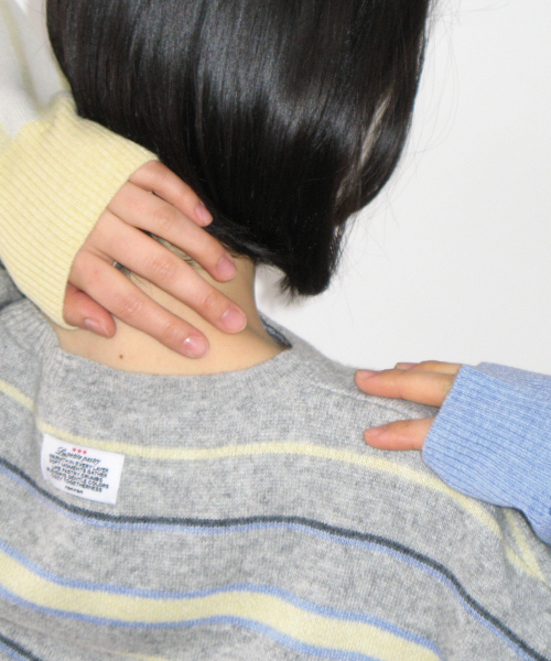 RONRON（ロンロン）の「MULTI STRIPE OVERSIZED KNIT GREY（ニット/セーター・レディース・その他・FREE）」の5枚目の写真