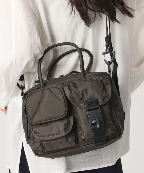 BAICYCLON by Bagjack(バイシクロン バイ バグジャック)の「<BAICYCLON>マルチポケット 2WAY ショルダーバッグ(ショルダーバッグ・レディース・ブラック/ダークブラウン・FREE)」の1枚目の写真