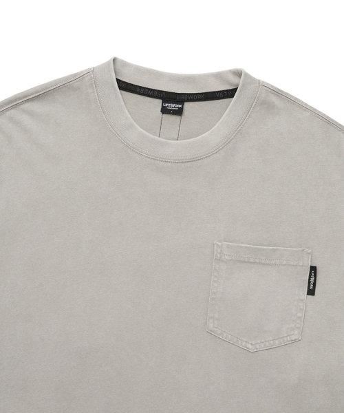 LIFE WORK（ライフワーク）の「ヴィンテージワンポケット長袖Tシャツ（Tシャツ/カットソー・レディース・チャコールグレー/ブラウン/ライトグレー・MEDIUM/LARGE）」の5枚目の写真