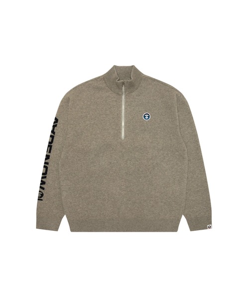 AAPE BY A BATHING APE(エーエイプバイアベイシングエイプ)の「AAPE NOW HALF ZIP KNIT(ニット/セーター・メンズ・ライトブラウン/ブラック/オフホワイト・LARGE/SMALL/X-LARGE/MEDIUM)」の2枚目の写真