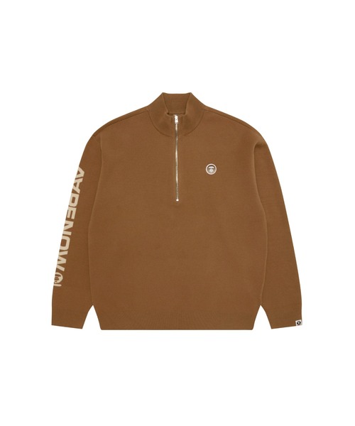 AAPE BY A BATHING APE(エーエイプバイアベイシングエイプ)の「AAPE NOW HALF ZIP KNIT(ニット/セーター・メンズ・ライトブラウン/ブラック/オフホワイト・LARGE/SMALL/X-LARGE/MEDIUM)」の3枚目の写真