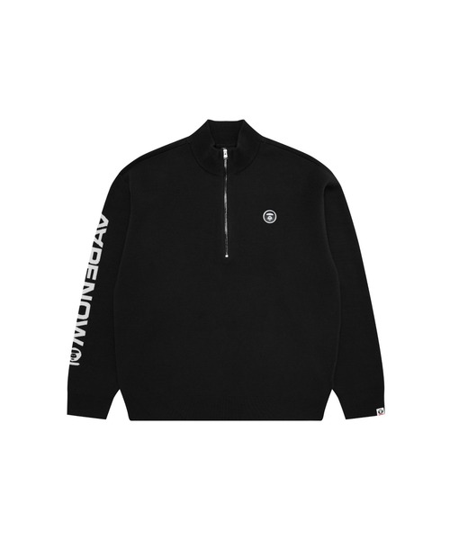 AAPE BY A BATHING APE(エーエイプバイアベイシングエイプ)の「AAPE NOW HALF ZIP KNIT(ニット/セーター・メンズ・ライトブラウン/ブラック/オフホワイト・LARGE/SMALL/X-LARGE/MEDIUM)」の1枚目の写真