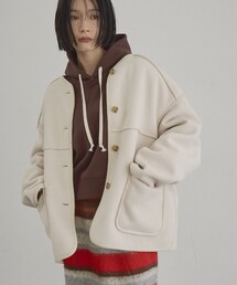 【WEB限定】リバーシブル ノーカラーコーデュロイブルゾン