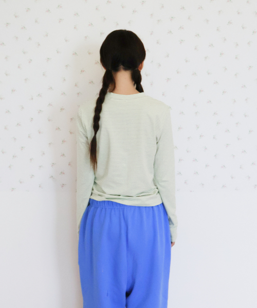 KIKOZY(キコジ)の「Mellow Stripe Long Sleeve_黄色の(Tシャツ/カットソー・レディース・その他・FREE)」の4枚目の写真