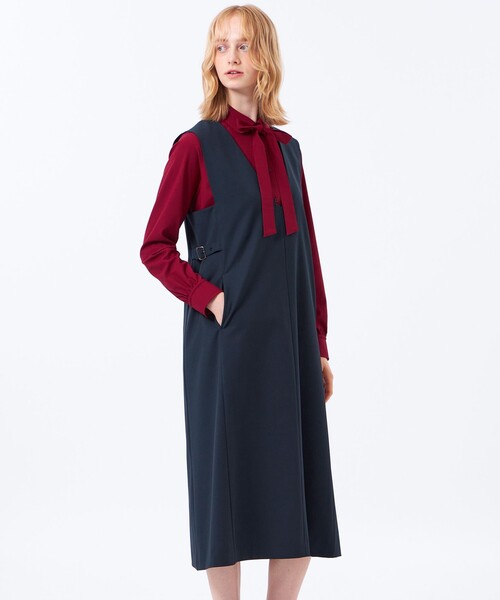 MACKINTOSH PHILOSOPHY(マッキントッシュ フィロソフィー)の「【CRANWELL JUMPSKIRT(クランウェルジャンプスカート)】(ワンピース・レディース・ダークネイビー/グレー系その他2・38/36)」の2枚目の写真