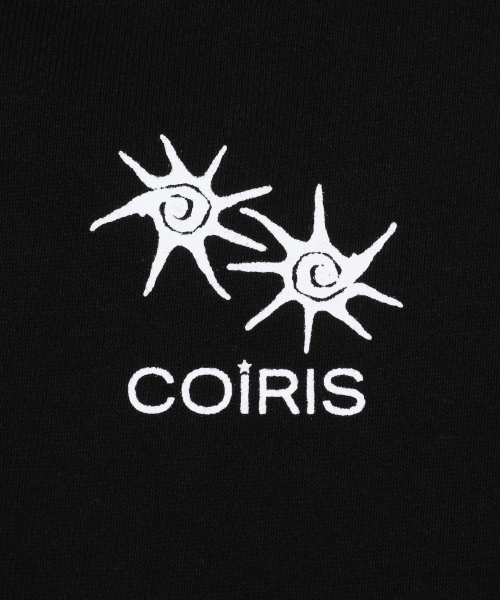 COIRIS（コイリス）の「ローネック バックにLETTERING入り フードジップアップ ユニセックス (2カラー)（パーカー・レディース・ライトグレー/ブラック・FREE）」の5枚目の写真