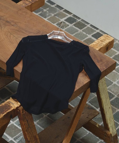 TODAYFUL(トゥデイフル)の「TODAYFUL Sheer Fraice Tops シアーフライストップス/12710605(Tシャツ/カットソー・レディース・インディゴブルー/アイボリー・ONE SIZE)」の3枚目の写真