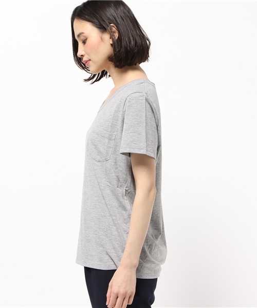 VENCEEXCHANGE（ヴァンスエクスチェンジ）の「ポケット付きTシャツ（Tシャツ/カットソー・レディース・グレー・MEDIUM）」の3枚目の写真