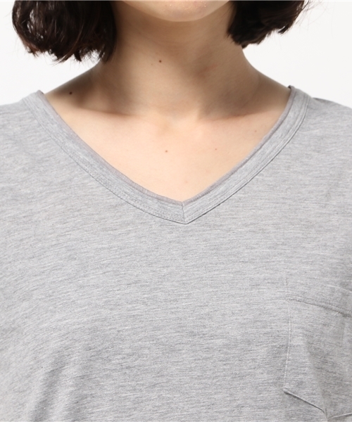 VENCEEXCHANGE（ヴァンスエクスチェンジ）の「ポケット付きTシャツ（Tシャツ/カットソー・レディース・グレー・MEDIUM）」の5枚目の写真