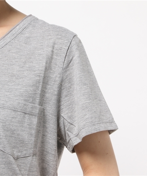 VENCEEXCHANGE（ヴァンスエクスチェンジ）の「ポケット付きTシャツ（Tシャツ/カットソー・レディース・グレー・MEDIUM）」の6枚目の写真