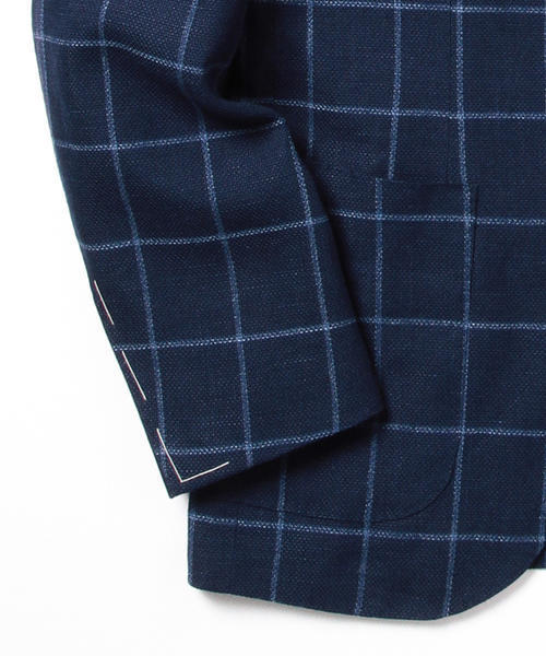 BEAMS F（ビームスエフ）の「BEAMS F / EASY 3ミックス ウィンドーペーン（テーラードジャケット・メンズ・インディゴブルー・44/48/46）」の6枚目の写真