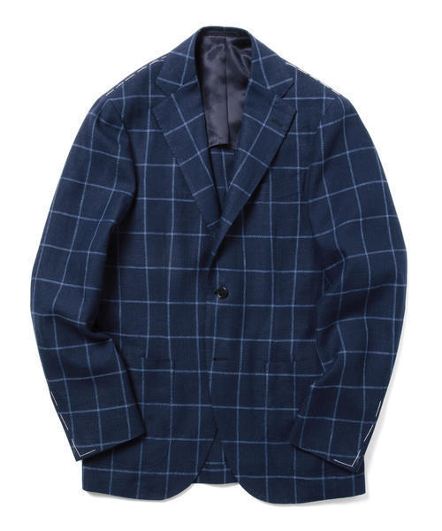 BEAMS F（ビームスエフ）の「BEAMS F / EASY 3ミックス ウィンドーペーン（テーラードジャケット・メンズ・インディゴブルー・44/48/46）」の8枚目の写真