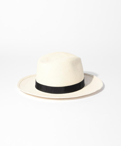 KIJIMA TAKAYUKI（キジマ　タカユキ）の「KIJIMA TAKAYUKI / パナマハット（ハット・メンズ・ブラック/オフホワイト・2(59cm)/1(57cm)/3(61cm)）」の4枚目の写真