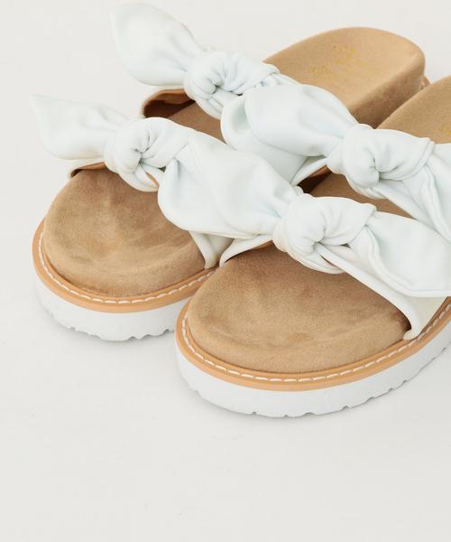 Another Edition（アナザーエディション）の「Another Edition×CASSELINI リボンサンダル ◆（サンダル・レディース・ブラック/ターコイズブルー/ホワイト・24.0cm/23.0cm/23.5cm）」の9枚目の写真