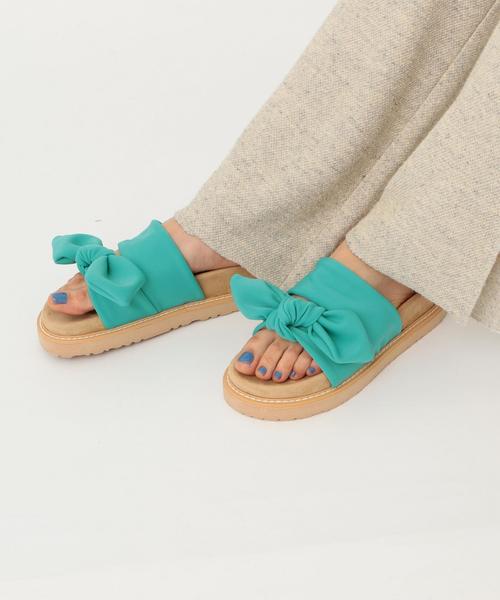 Another Edition（アナザーエディション）の「Another Edition×CASSELINI リボンサンダル ◆（サンダル・レディース・ブラック/ターコイズブルー/ホワイト・24.0cm/23.0cm/23.5cm）」の16枚目の写真
