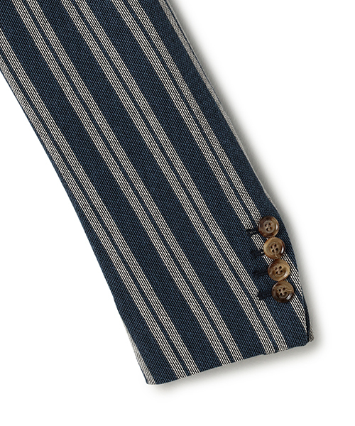 eleventy（イレブンティ）の「eleventy ストライプ柄2Bジャケット（テーラードジャケット・メンズ・ブルー系その他・48/46/44）」の15枚目の写真