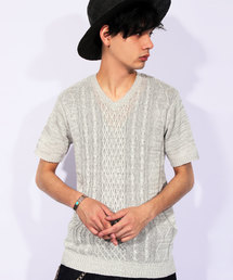 ８(eight) | フィッシャーマン 半袖 サマーニット Vネック(Tシャツ/カットソー)