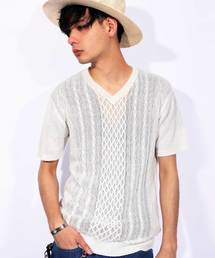 ８(eight) | フィッシャーマン 半袖 サマーニット Vネック(Tシャツ/カットソー)