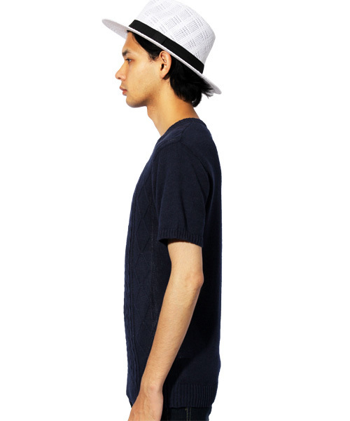 ８(eight)（エイト）の「フィッシャーマン 半袖 サマーニット Vネック（Tシャツ/カットソー・メンズ・ロイヤルブルー/サックスブルー/ワイン/グレー/ネイビー/ホワイト/ブラック・LARGE/MEDIUM/X-LARGE）」の21枚目の写真