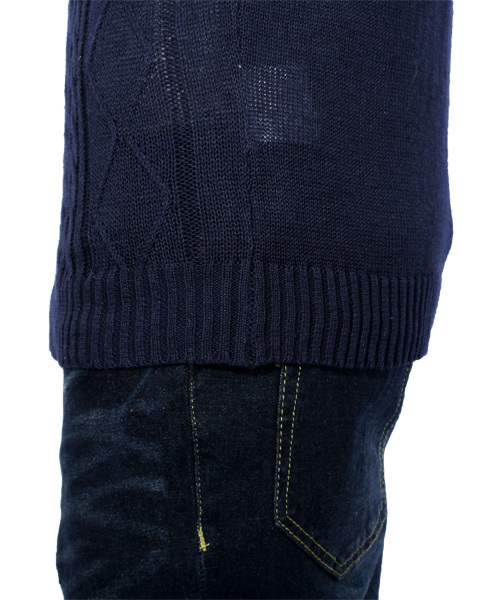 ８(eight)（エイト）の「フィッシャーマン 半袖 サマーニット Vネック（Tシャツ/カットソー・メンズ・ロイヤルブルー/サックスブルー/ワイン/グレー/ネイビー/ホワイト/ブラック・LARGE/MEDIUM/X-LARGE）」の17枚目の写真