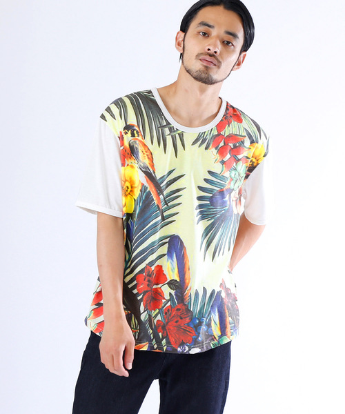 MONO-MART（モノマート）の「グラフィック デザイン Tシャツ オーバーサイズ カットソー（Tシャツ/カットソー・メンズ・グレー系その他2/グレー系その他3/グレー系その他4/グリーン系その他/グリーン系その他2/ホワイト系その他5/グレー系その他/ブルー系その他2/ブルー系その他3/ブルー系その他4/ブルー系その他5/ブルー系その他/ホワイト系その他/ホワイト系その他3/ベージュ系その他/ホワイト系その他2/ホワイト系その他4/イエロー系その他2/ホワイト系その他6/ホワイト系その他7/イエロー系その他/グレー系その他5/ブルー系その他6・FREE/フリー）」の3枚目の写真