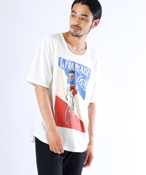 MONO-MART（モノマート）の「グラフィック デザイン Tシャツ オーバーサイズ カットソー（Tシャツ/カットソー・メンズ・グレー系その他2/グレー系その他3/グレー系その他4/グリーン系その他/グリーン系その他2/ホワイト系その他5/グレー系その他/ブルー系その他2/ブルー系その他3/ブルー系その他4/ブルー系その他5/ブルー系その他/ホワイト系その他/ホワイト系その他3/ベージュ系その他/ホワイト系その他2/ホワイト系その他4/イエロー系その他2/ホワイト系その他6/ホワイト系その他7/イエロー系その他/グレー系その他5/ブルー系その他6・FREE/フリー）」の5枚目の写真