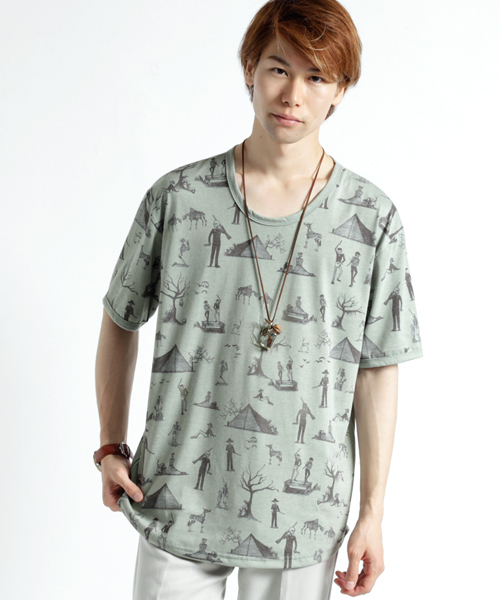 MONO-MART（モノマート）の「グラフィック デザイン Tシャツ オーバーサイズ カットソー（Tシャツ/カットソー・メンズ・グレー系その他2/グレー系その他3/グレー系その他4/グリーン系その他/グリーン系その他2/ホワイト系その他5/グレー系その他/ブルー系その他2/ブルー系その他3/ブルー系その他4/ブルー系その他5/ブルー系その他/ホワイト系その他/ホワイト系その他3/ベージュ系その他/ホワイト系その他2/ホワイト系その他4/イエロー系その他2/ホワイト系その他6/ホワイト系その他7/イエロー系その他/グレー系その他5/ブルー系その他6・FREE/フリー）」の18枚目の写真