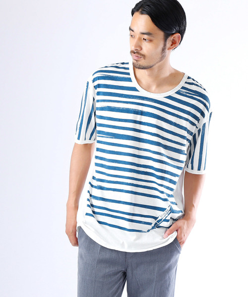 MONO-MART（モノマート）の「グラフィック デザイン Tシャツ オーバーサイズ カットソー（Tシャツ/カットソー・メンズ・グレー系その他2/グレー系その他3/グレー系その他4/グリーン系その他/グリーン系その他2/ホワイト系その他5/グレー系その他/ブルー系その他2/ブルー系その他3/ブルー系その他4/ブルー系その他5/ブルー系その他/ホワイト系その他/ホワイト系その他3/ベージュ系その他/ホワイト系その他2/ホワイト系その他4/イエロー系その他2/ホワイト系その他6/ホワイト系その他7/イエロー系その他/グレー系その他5/ブルー系その他6・FREE/フリー）」の20枚目の写真