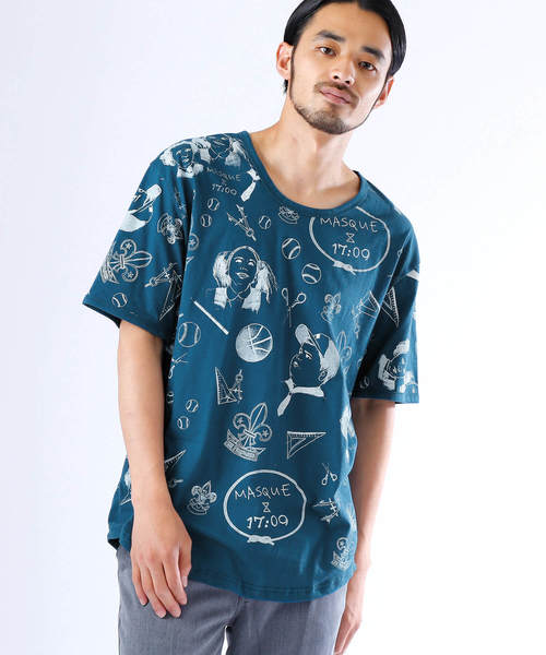 MONO-MART（モノマート）の「グラフィック デザイン Tシャツ オーバーサイズ カットソー（Tシャツ/カットソー・メンズ・グレー系その他2/グレー系その他3/グレー系その他4/グリーン系その他/グリーン系その他2/ホワイト系その他5/グレー系その他/ブルー系その他2/ブルー系その他3/ブルー系その他4/ブルー系その他5/ブルー系その他/ホワイト系その他/ホワイト系その他3/ベージュ系その他/ホワイト系その他2/ホワイト系その他4/イエロー系その他2/ホワイト系その他6/ホワイト系その他7/イエロー系その他/グレー系その他5/ブルー系その他6・FREE/フリー）」の21枚目の写真