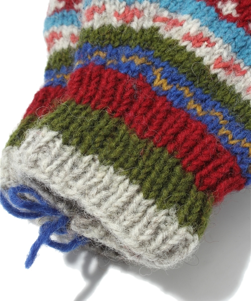 BEAMS BOY（ビームスボーイ）の「LOST HORIZONS / グローブ（手袋・レディース・ライトグレー/レッド系その他・X-SMALL）」の3枚目の写真