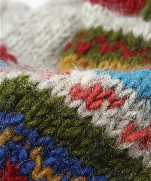 BEAMS BOY（ビームスボーイ）の「LOST HORIZONS / グローブ（手袋・レディース・ライトグレー/レッド系その他・X-SMALL）」の4枚目の写真