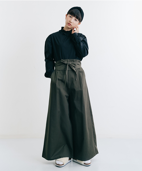 MERLOT(メルロー)の「サッシュベルト付きワイドパンツ643-7527(その他パンツ・レディース・レッド/ベージュ/カーキ/ブラック・FREE)」の13枚目の写真