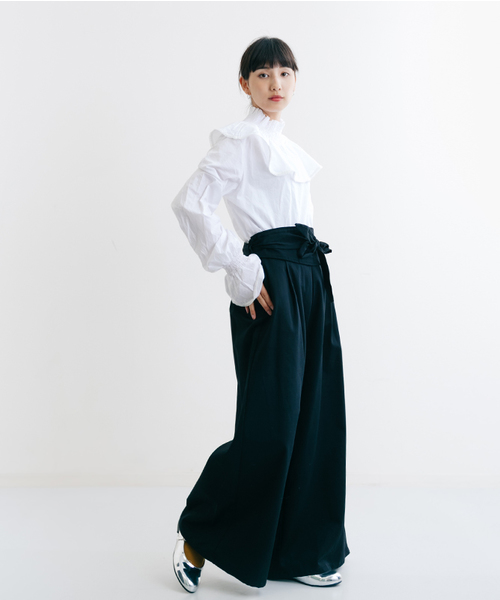 MERLOT(メルロー)の「サッシュベルト付きワイドパンツ643-7527(その他パンツ・レディース・レッド/ベージュ/カーキ/ブラック・FREE)」の14枚目の写真