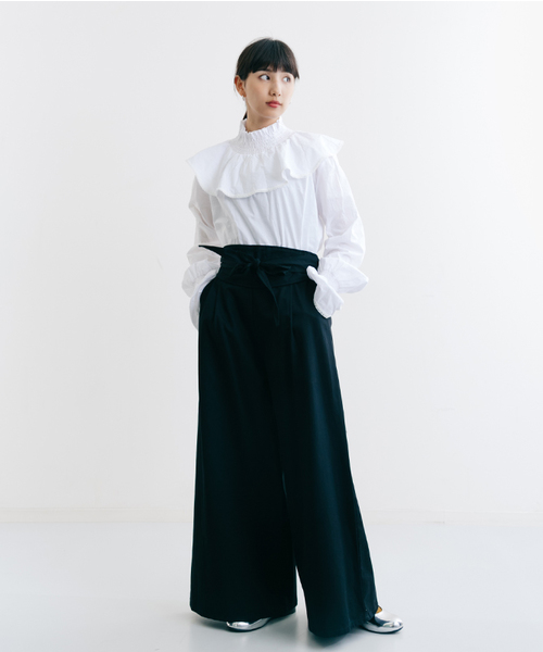 MERLOT(メルロー)の「サッシュベルト付きワイドパンツ643-7527(その他パンツ・レディース・レッド/ベージュ/カーキ/ブラック・FREE)」の15枚目の写真