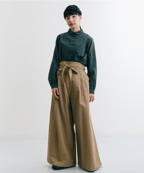 MERLOT(メルロー)の「サッシュベルト付きワイドパンツ643-7527(その他パンツ・レディース・レッド/ベージュ/カーキ/ブラック・FREE)」の17枚目の写真
