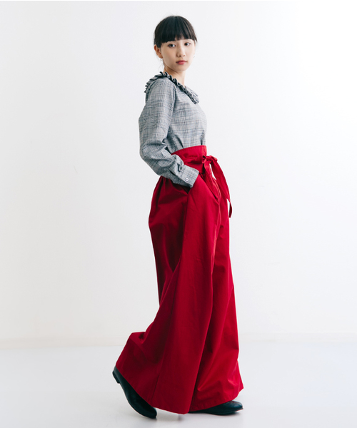 MERLOT(メルロー)の「サッシュベルト付きワイドパンツ643-7527(その他パンツ・レディース・レッド/ベージュ/カーキ/ブラック・FREE)」の18枚目の写真