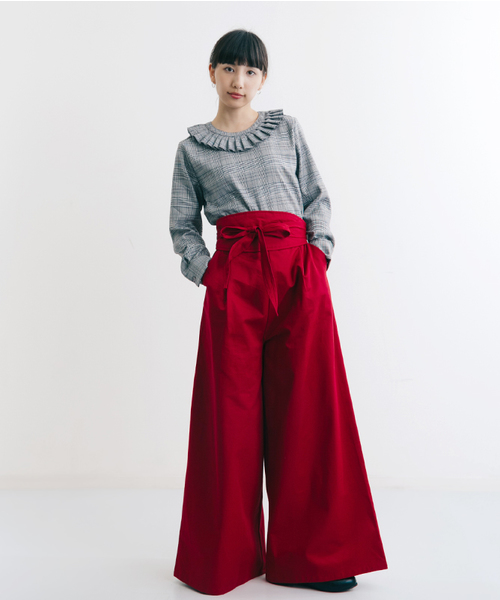 MERLOT(メルロー)の「サッシュベルト付きワイドパンツ643-7527(その他パンツ・レディース・レッド/ベージュ/カーキ/ブラック・FREE)」の19枚目の写真