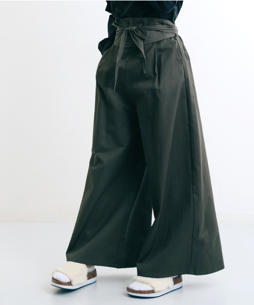 MERLOT(メルロー)の「サッシュベルト付きワイドパンツ643-7527(その他パンツ・レディース・レッド/ベージュ/カーキ/ブラック・FREE)」の6枚目の写真