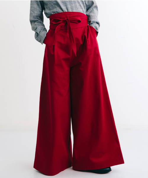 MERLOT(メルロー)の「サッシュベルト付きワイドパンツ643-7527(その他パンツ・レディース・レッド/ベージュ/カーキ/ブラック・FREE)」の7枚目の写真