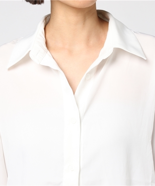 PUNYUS(プニュズ)の「テロテロシャツワンピース(シャツワンピース・レディース・ホワイト/ブラック/ピンク・1/2/3/4)」の6枚目の写真